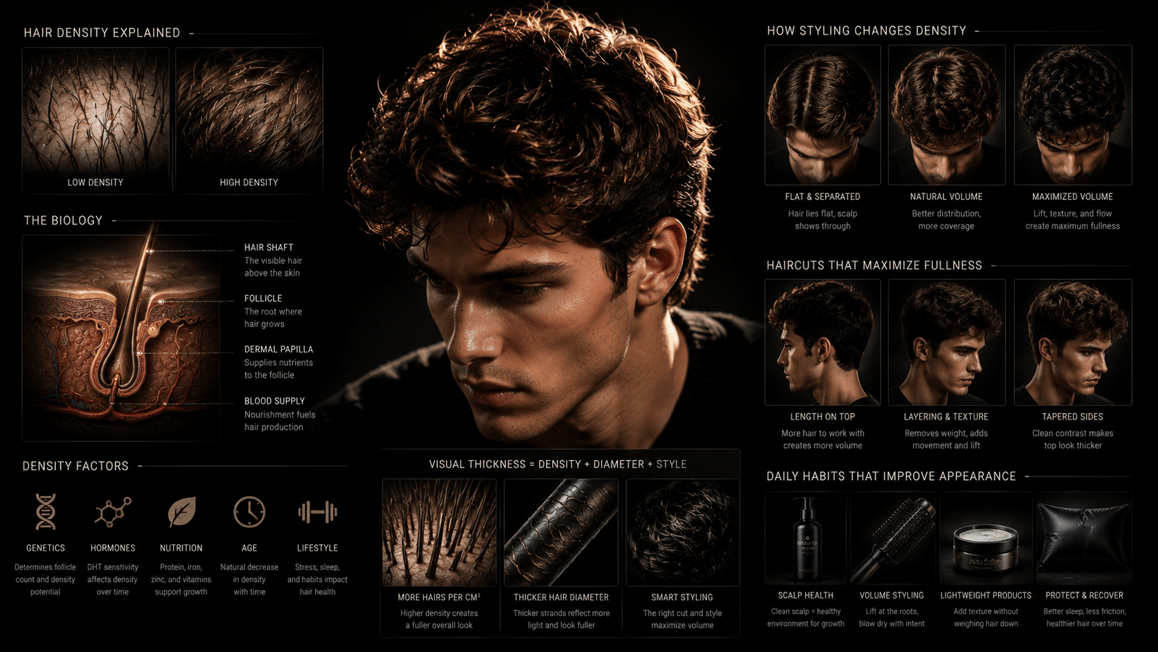 The Science of Hair Density and Visual Thickness